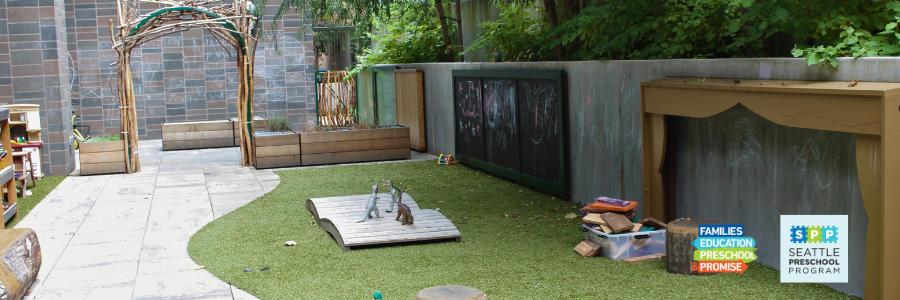 Outdoor kids play area