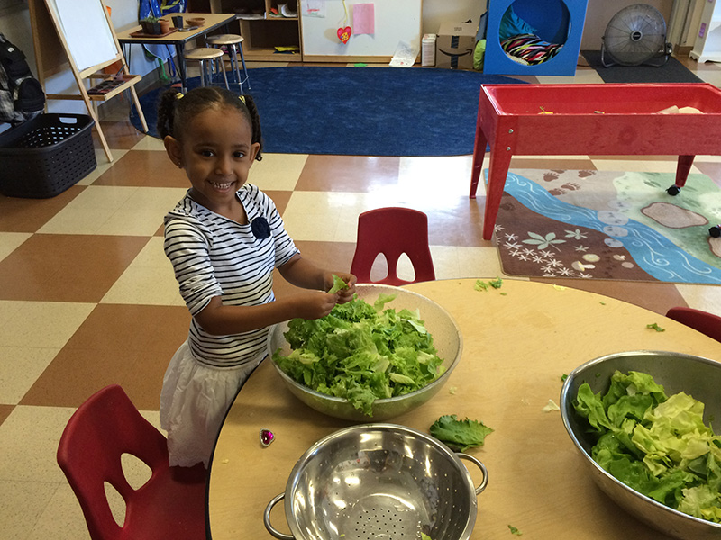 Cooking class in preschool