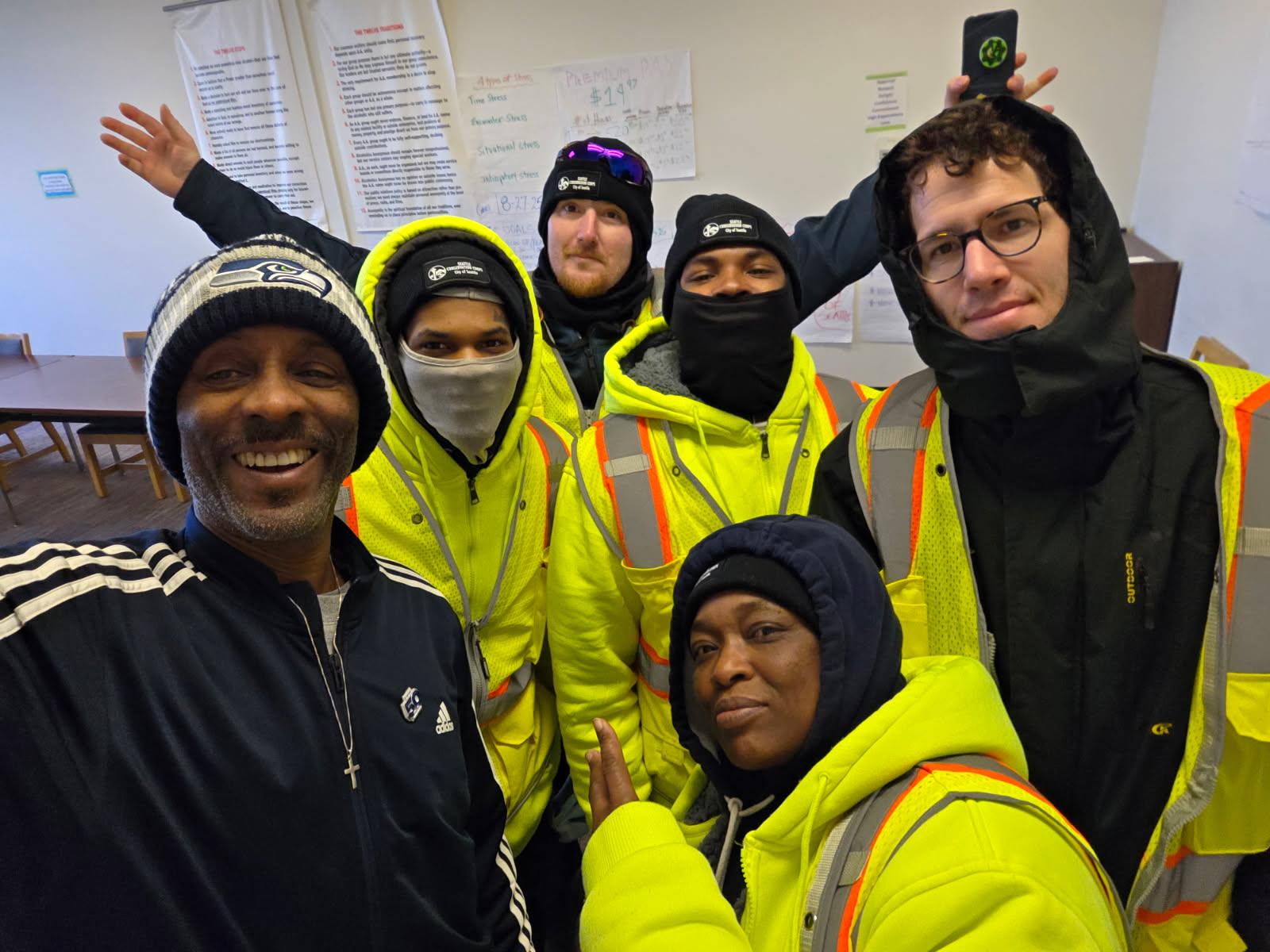 A Conservation Corps crew ready to leave for the field