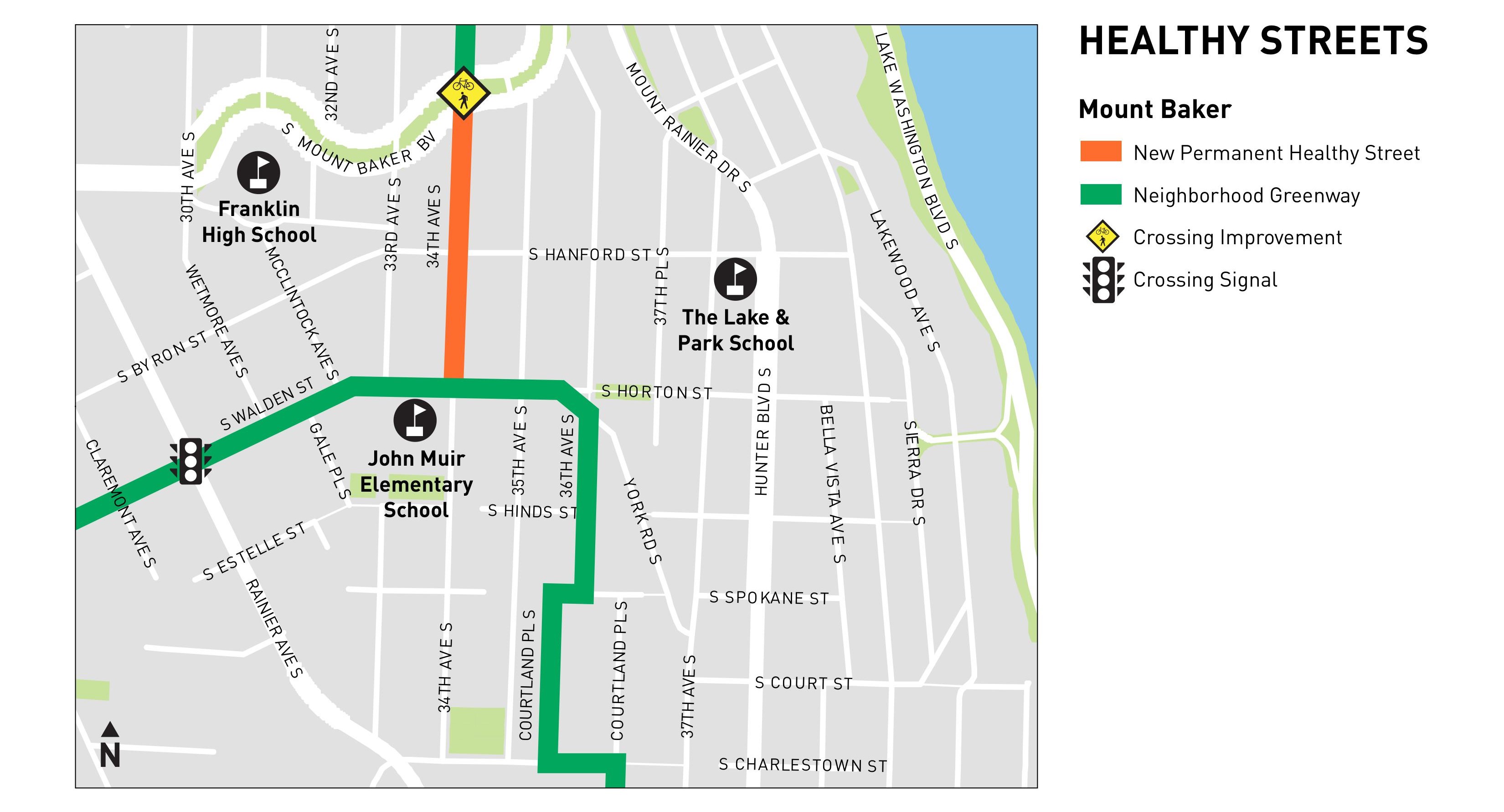 Healthy Streets Map of Mt. Baker