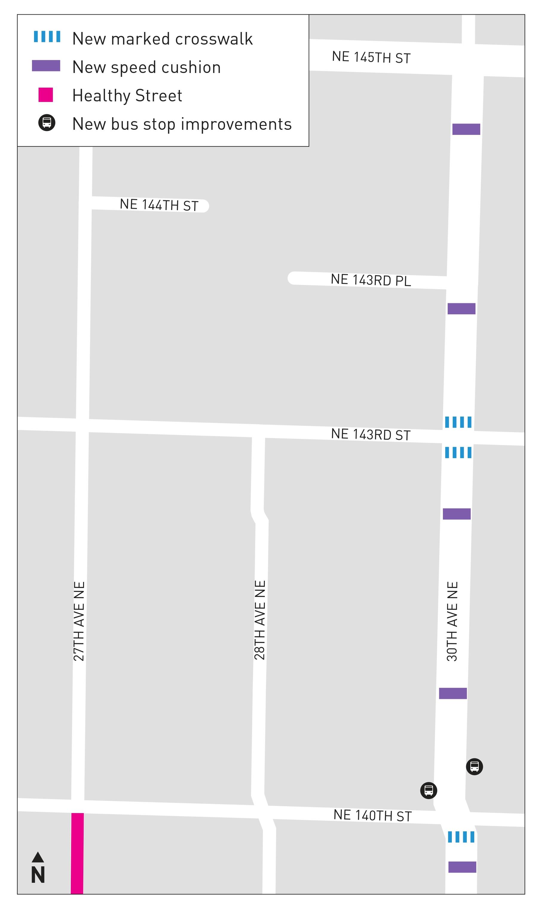 Image shows location of design elements on a map.