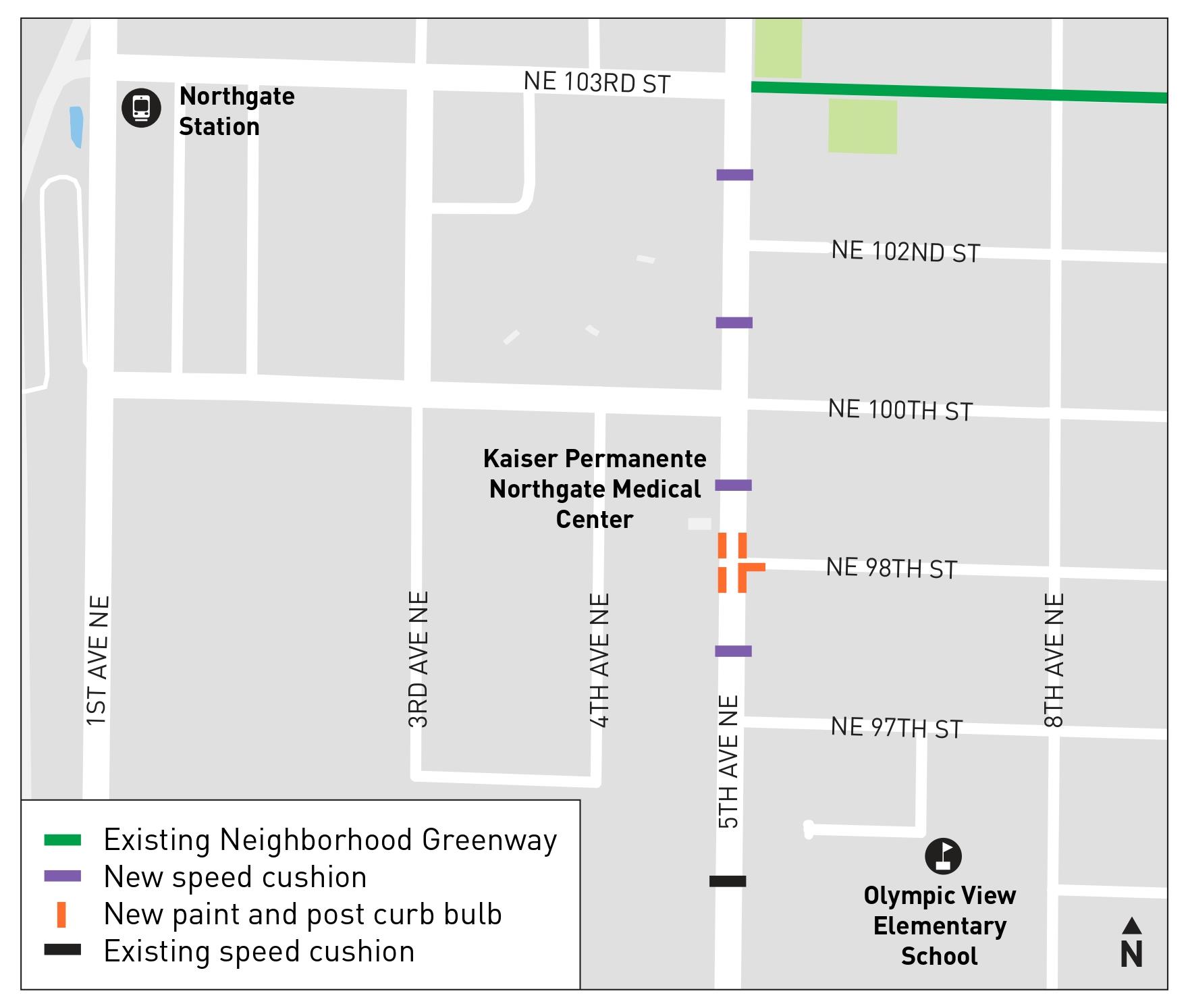 Image shows location of design elements on a map.