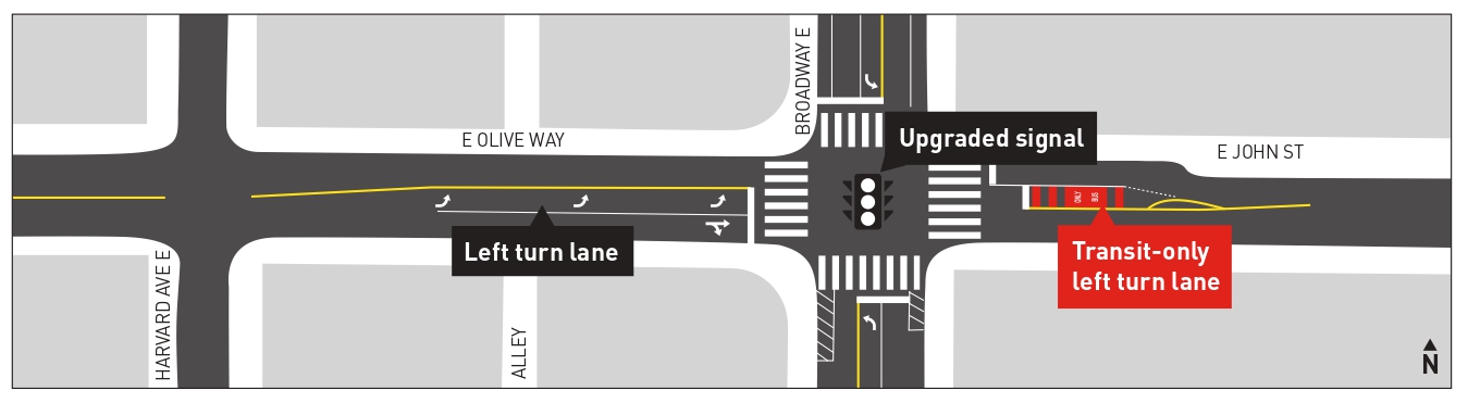 Broadway and John St Signal project area map
