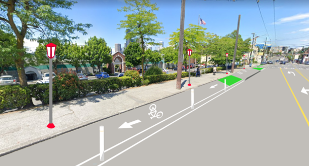 Mock image showing design of west side of 12th Ave S south of S Weller St