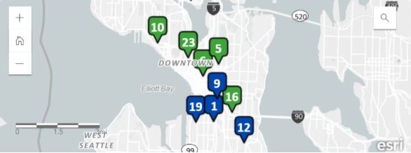 Preview of interactive map of sharps drop-off locations.