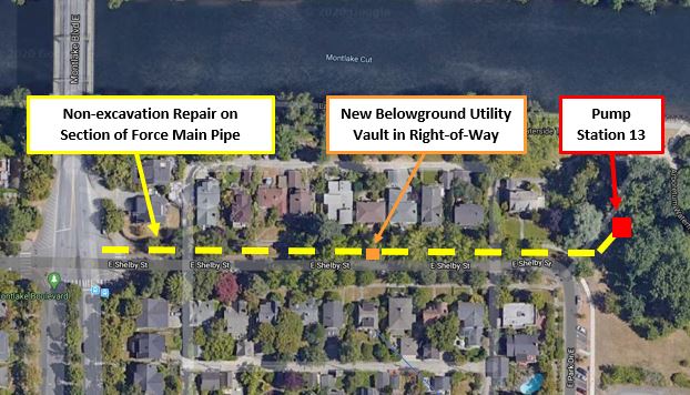 Rendering of map of upgrades