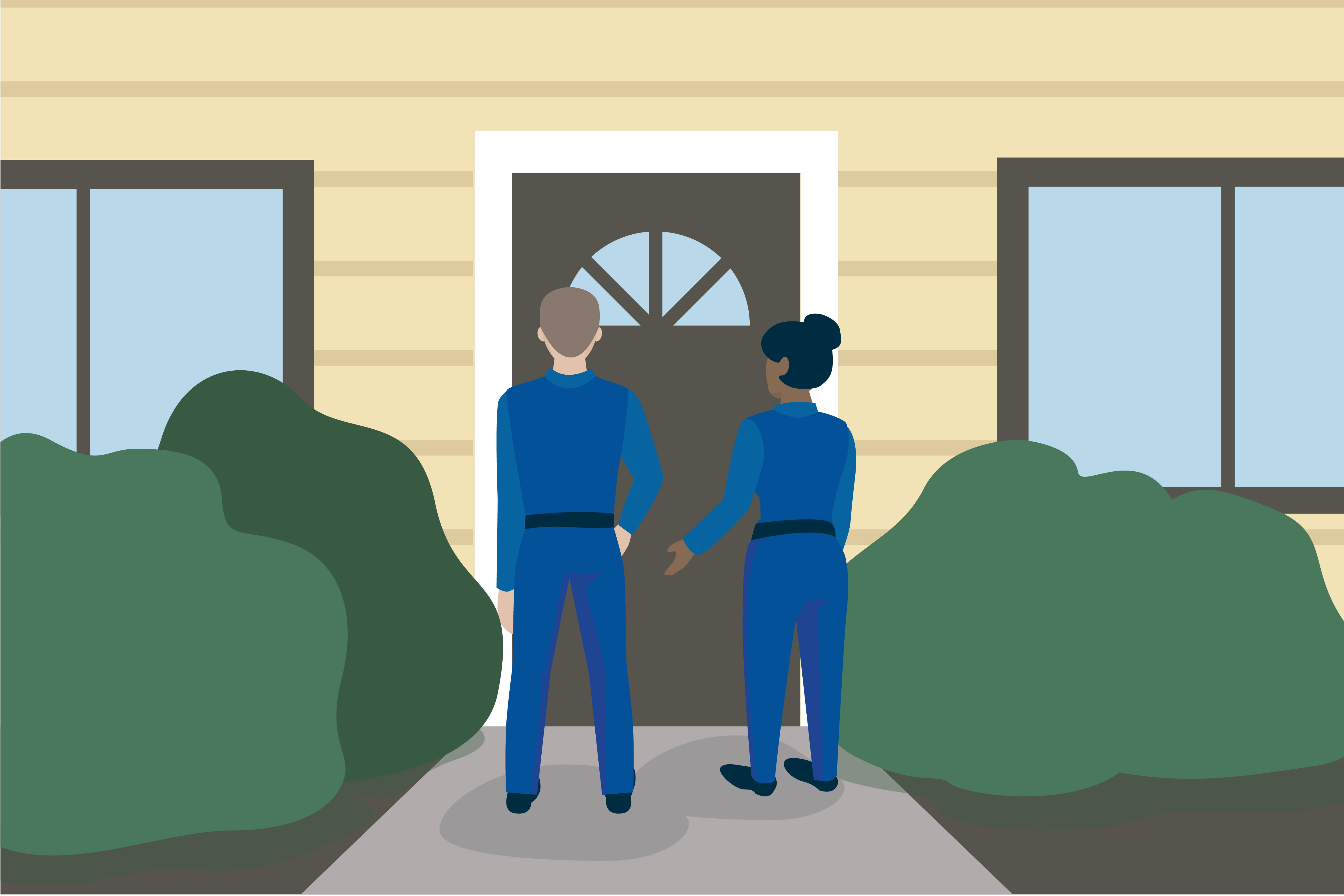 Image of police at door