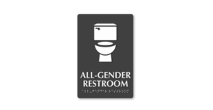 All-gender restroom sign