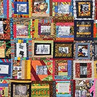 “Home of Good: A Black Seattle Storyquilt,” Storme Webber, cotton, silk and various fabrics, 96 x 65 in., 2017 (Photo 2)