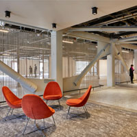 A roomy space with comfortable seating.