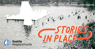 Hand-drawn portrait of Amber Flame with the words "Reimagine Seattle".