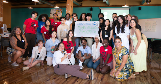 Climate Action Plan Youth Assembly posing for a picture
