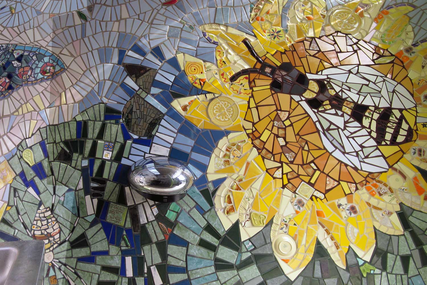 Bradner Gardens Park bee themed mosaic