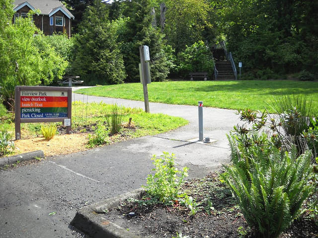 Fairview Park sign and entrance