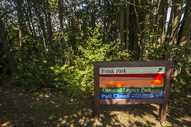 Frink Park sign