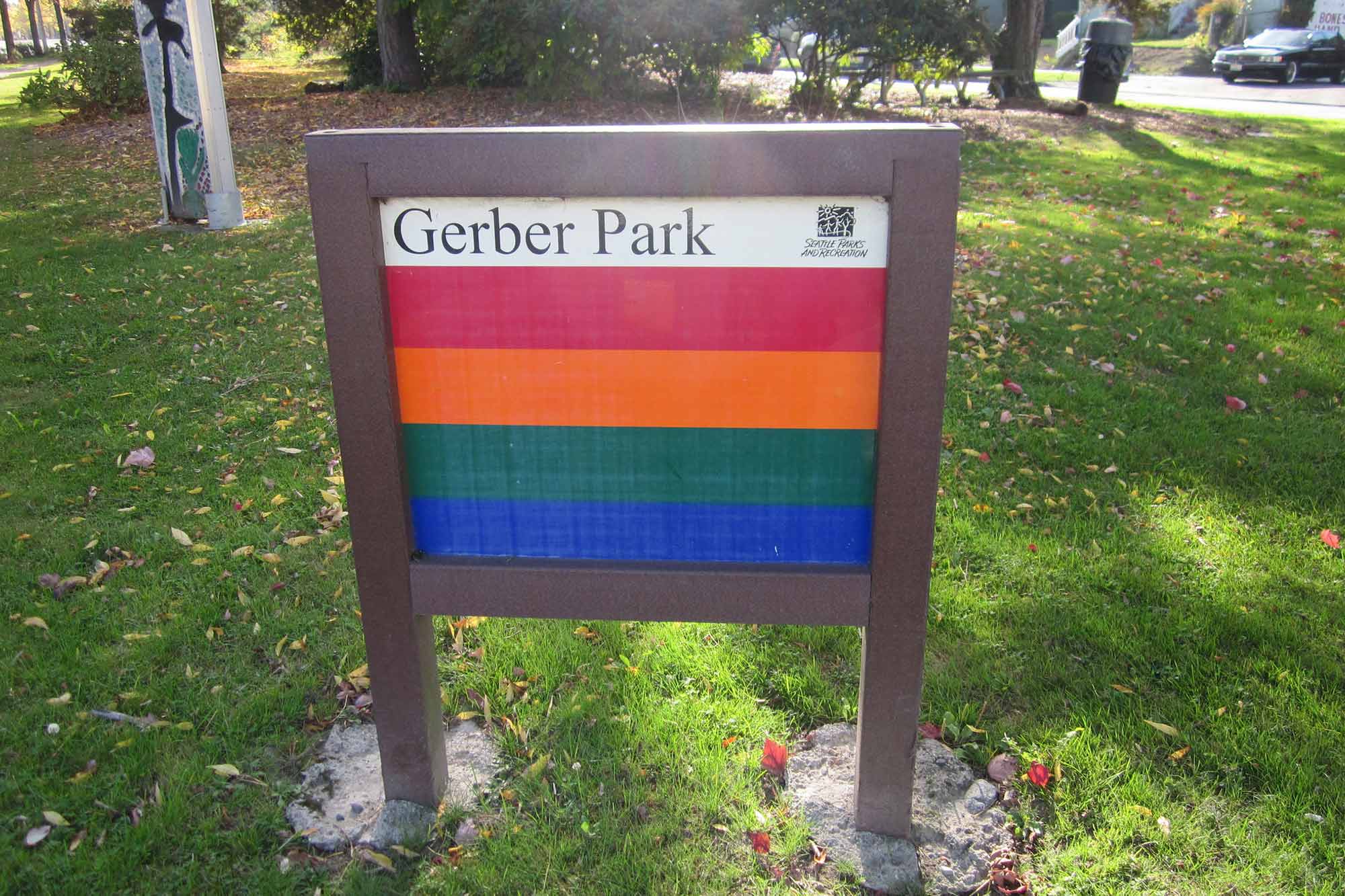 Gerber Park sign
