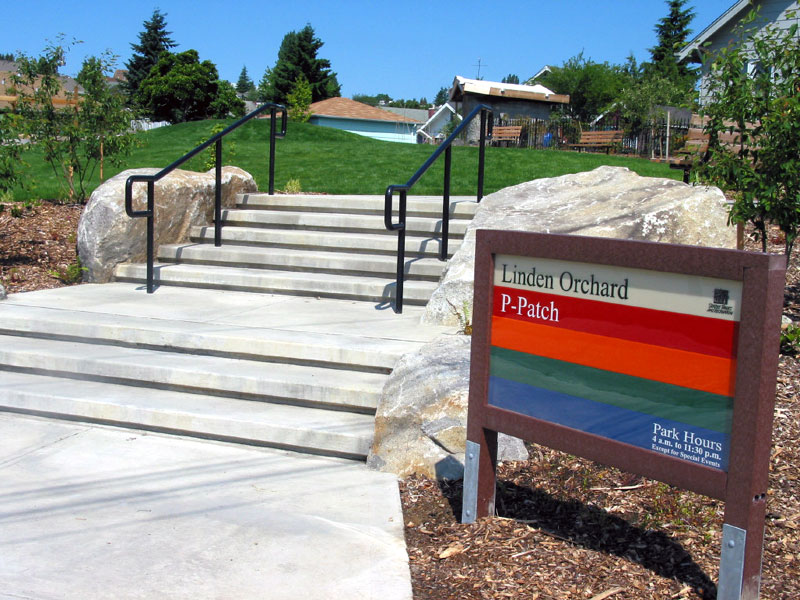 Linden Orchard park sign