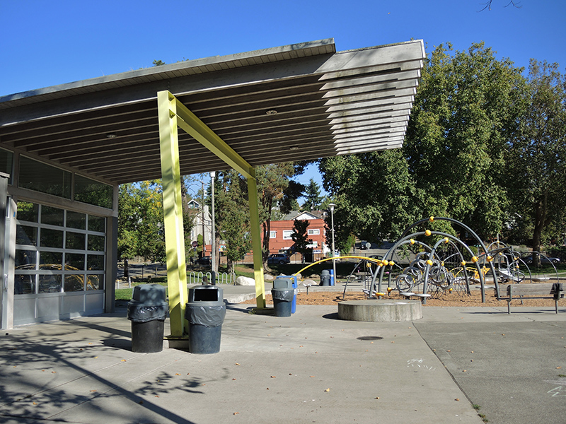 Shelterhouse and play area
