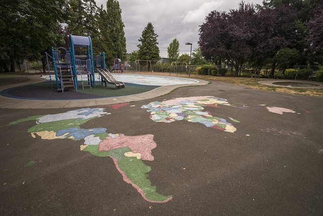 South Park Playground in front of Community Center