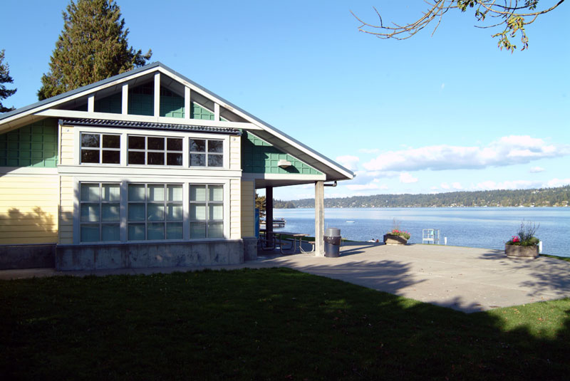Bathhouse Exterior with view