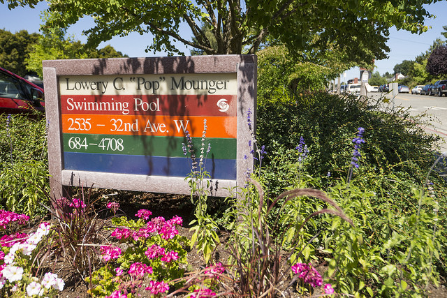 Mounger Pool Sign