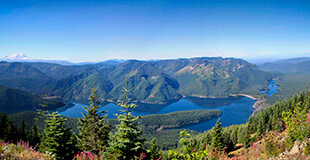 The heart of the watershed, Chester Morse Lake, from ridge above.
