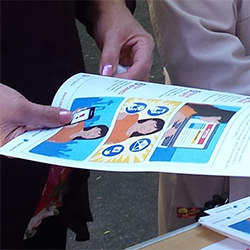 Someone holding an emergency preparation document in their hands