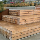 This wood is sustainably harvested Machiche, which is used in ship building and has a history in the maritime industry on the waterfront. 