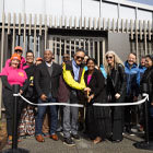 Dedication of the new public restroom. 
